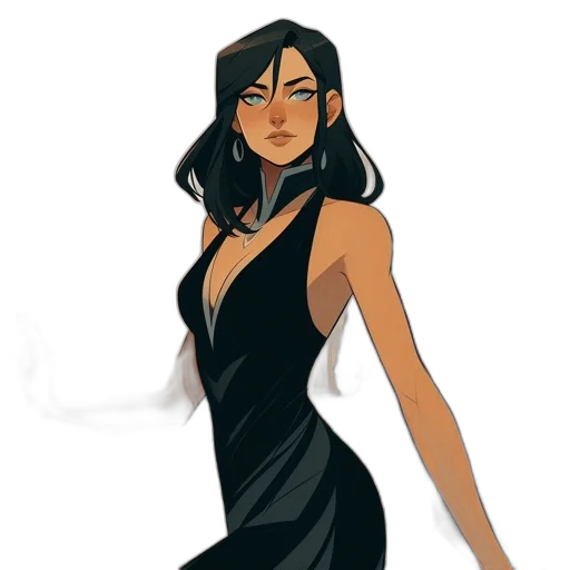 dress, concept art, cartoon, comic book art transparent PNG cut-out