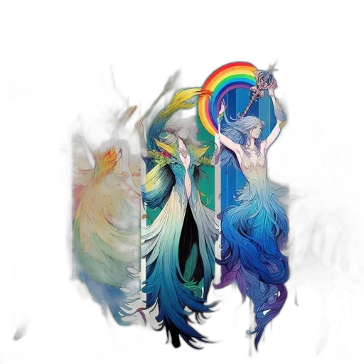 dragon, sword, staff, mask transparent PNG cut-out