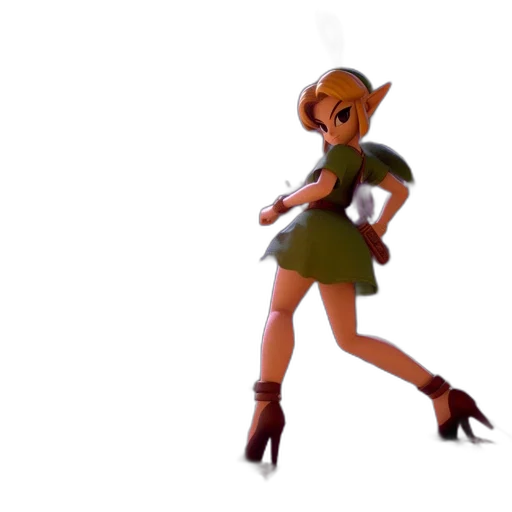 dress, staff, creature, weapon transparent PNG cut-out