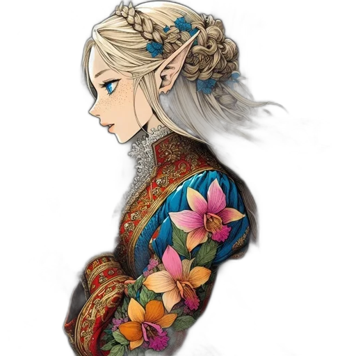 dress, flower, jewelry, crown transparent PNG cut-out