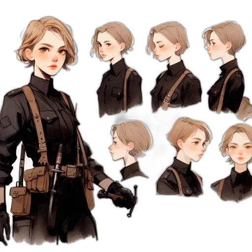 jacket, staff, weapon, concept art transparent PNG cut-out