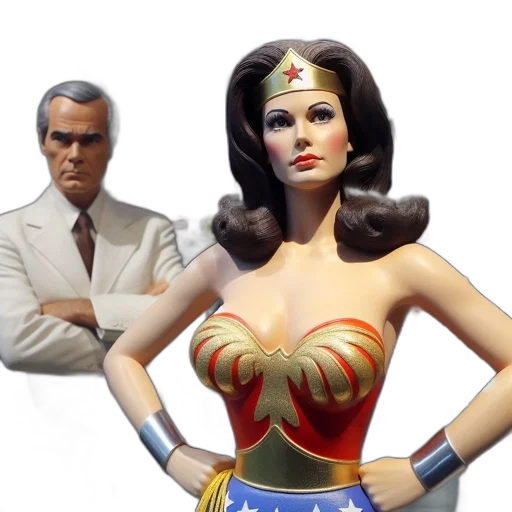 comic book art, concept art, two, statues transparent PNG cut-out