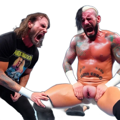 wrestling, ring, two, wrestlers transparent PNG cut-out