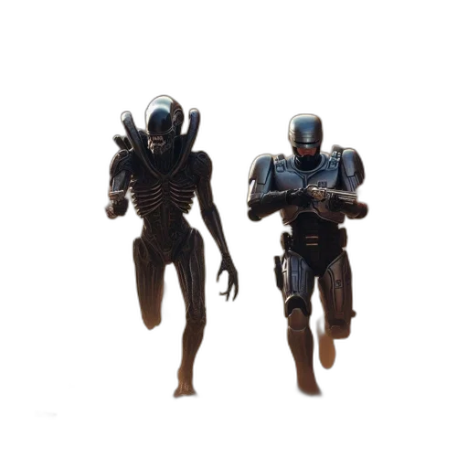 robot, concept art, 3d render, comic book art transparent PNG cut-out