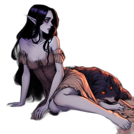 creature, dress, concept art, fantasy art transparent PNG cut-out