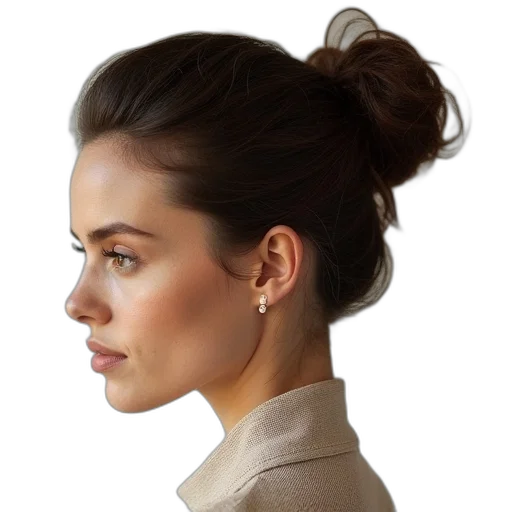 face, jewelry, hair, staff transparent PNG cut-out