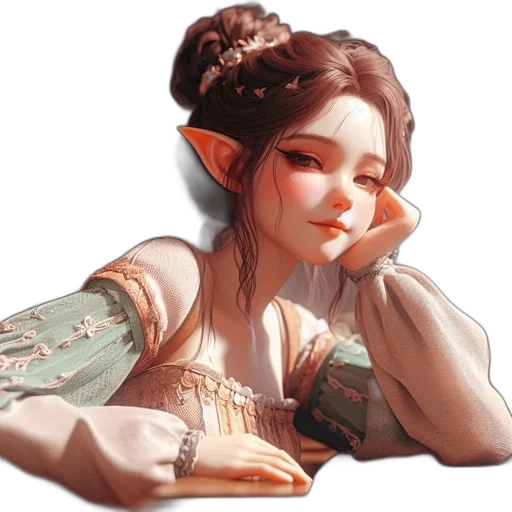 jewelry, dress, face, staff transparent PNG cut-out