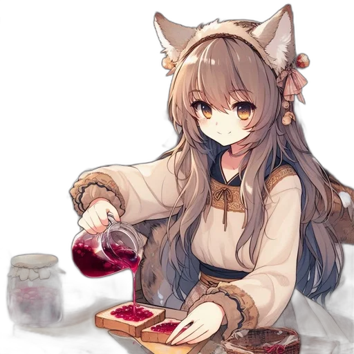 food, staff, anime, pixel art transparent PNG cut-out