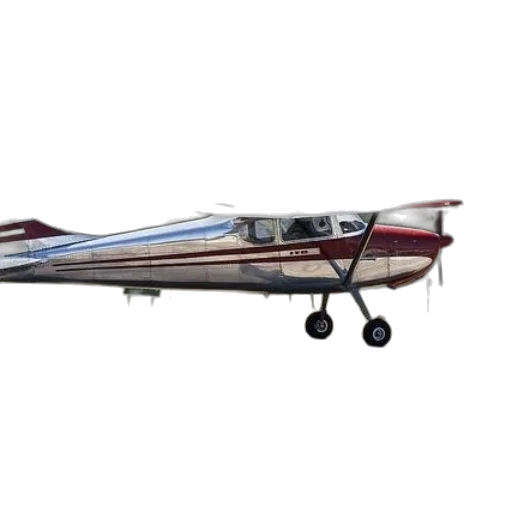 small, single-engine, airplane, polished transparent PNG cut-out