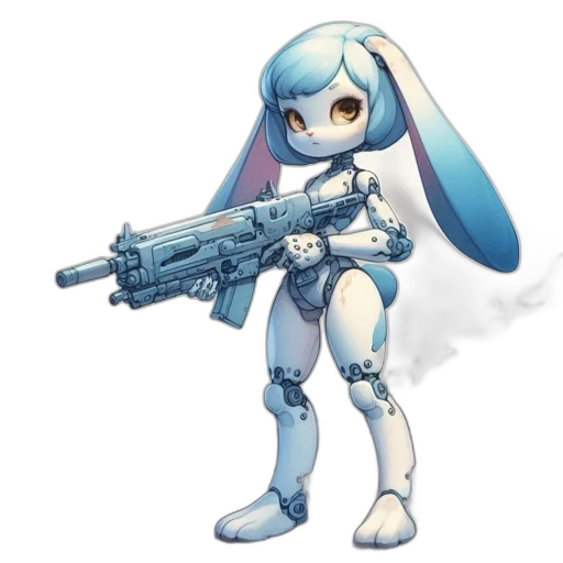 weapon, robot, animal, staff transparent PNG cut-out