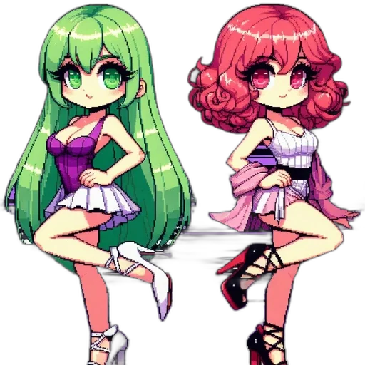 pixel art, anime, vaporwave, concept art transparent PNG cut-out