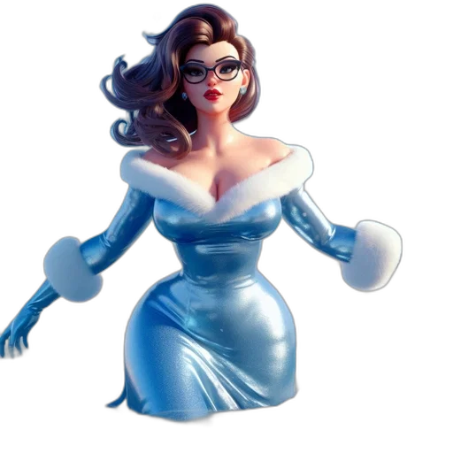dress, concept art, comic book art, 3d render transparent PNG cut-out