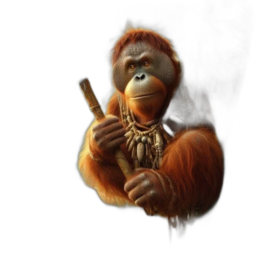 staff, animal, concept art, photorealistic transparent PNG cut-out