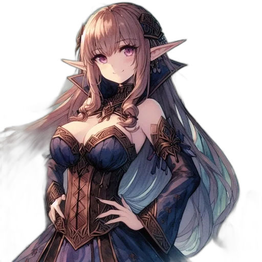 dress, dragon, staff, crown transparent PNG cut-out