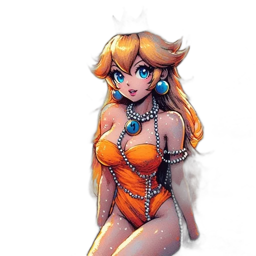 dress, jewelry, pixel art, fantasy art transparent PNG cut-out