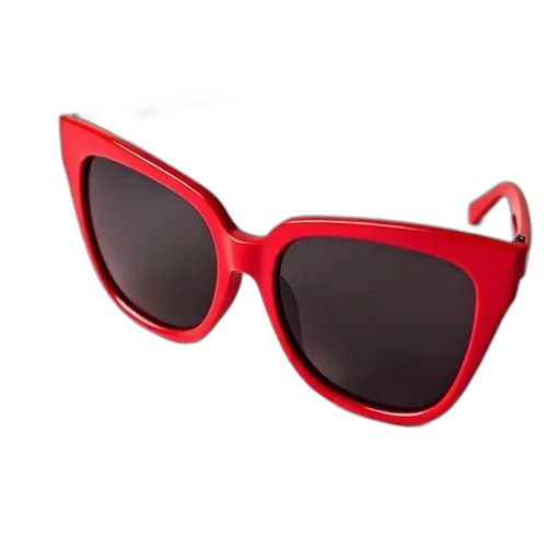 3d render, red, pair, sunglasses transparent PNG cut-out
