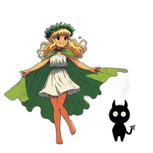 dress, creature, concept art, pixel art transparent PNG cut-out