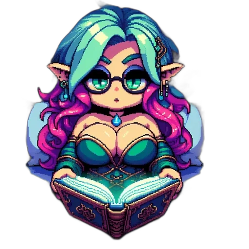 fantasy art, pixel art, concept art, cartoon transparent PNG cut-out
