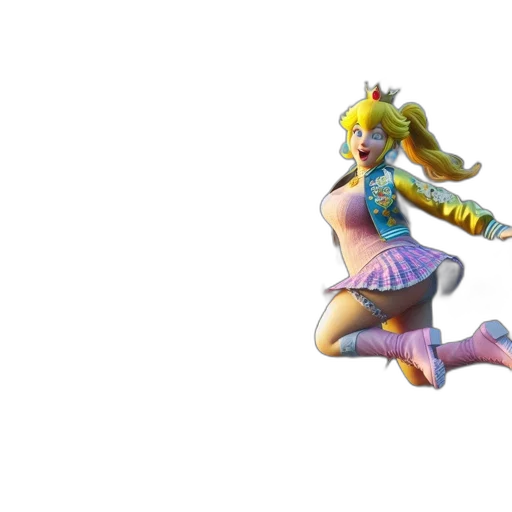 dress, staff, weapon, creature transparent PNG cut-out