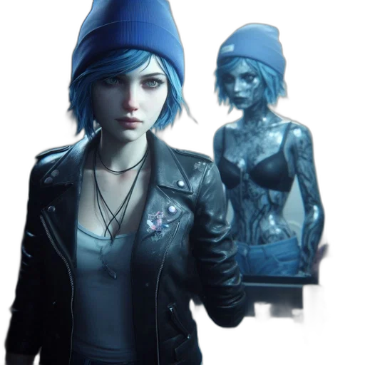jacket, hat, face, concept art transparent PNG cut-out