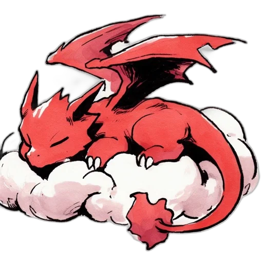 dragon, animal, creature, staff transparent PNG cut-out