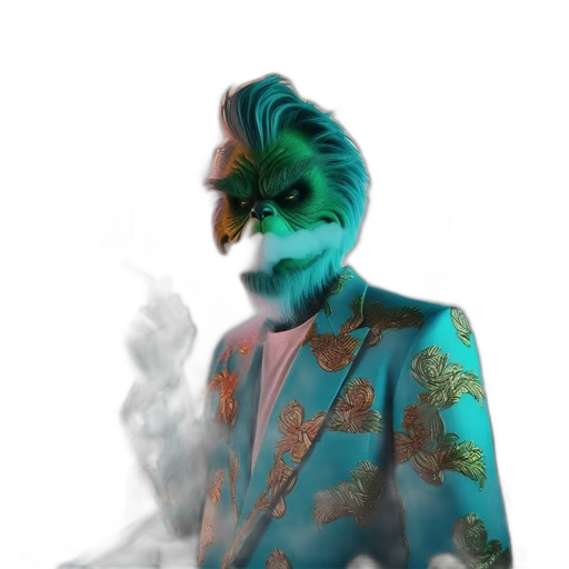 mask, jacket, dragon, animal transparent PNG cut-out