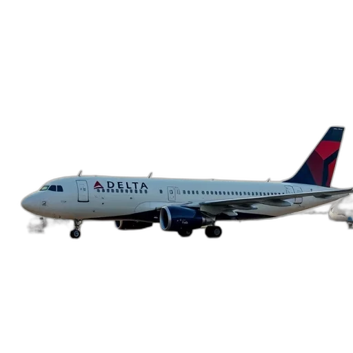 delta, plane, parked, airport transparent PNG cut-out