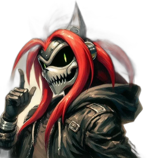 mask, jacket, concept art, fantasy art transparent PNG cut-out