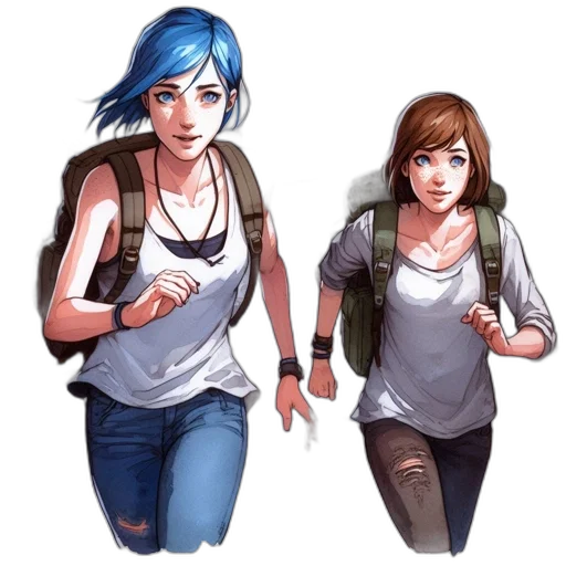 concept art, anime, comic book art, pixel art transparent PNG cut-out