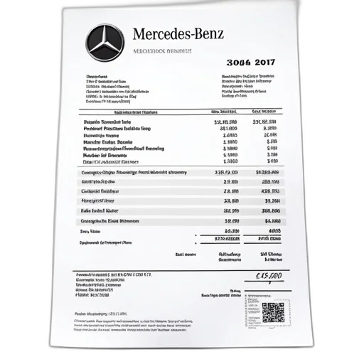 detailed, invoice, mercedes-benz, 3004 transparent PNG cut-out