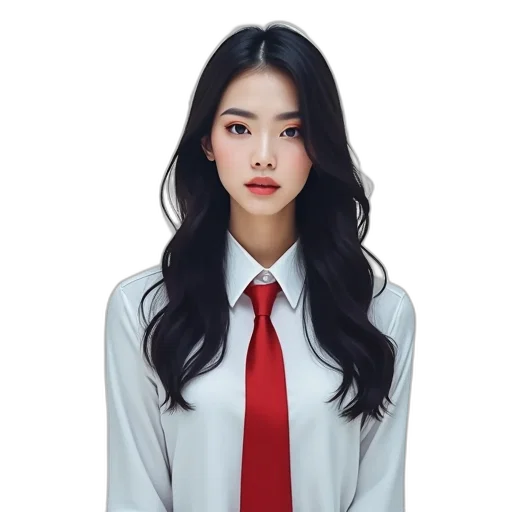 staff, face, dress, hair transparent PNG cut-out