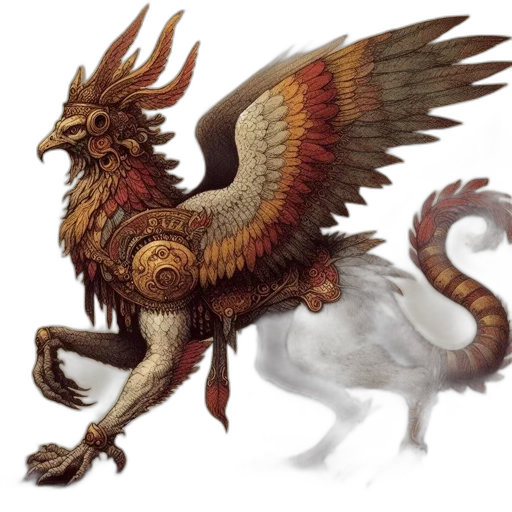 dragon, creature, animal, staff transparent PNG cut-out