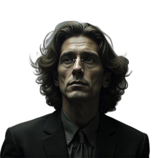 face, hair, staff, jacket transparent PNG cut-out