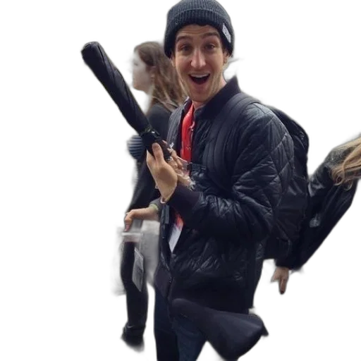 jacket, staff, creature, weapon transparent PNG cut-out