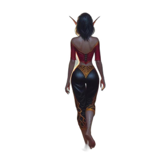 dress, staff, jewelry, creature transparent PNG cut-out
