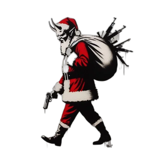 concept art, unconventional, santa, figure transparent PNG cut-out