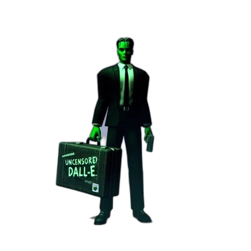 staff, robot, jacket, 3d render transparent PNG cut-out