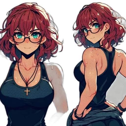 dress, face, anime, concept art transparent PNG cut-out
