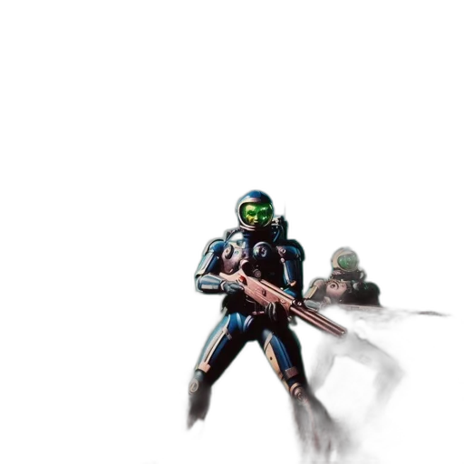 weapon, robot, staff, creature transparent PNG cut-out