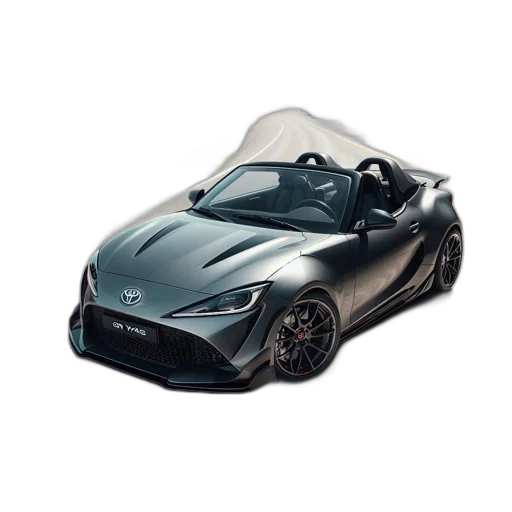 car, 3d render, photorealistic, sleek transparent PNG cut-out