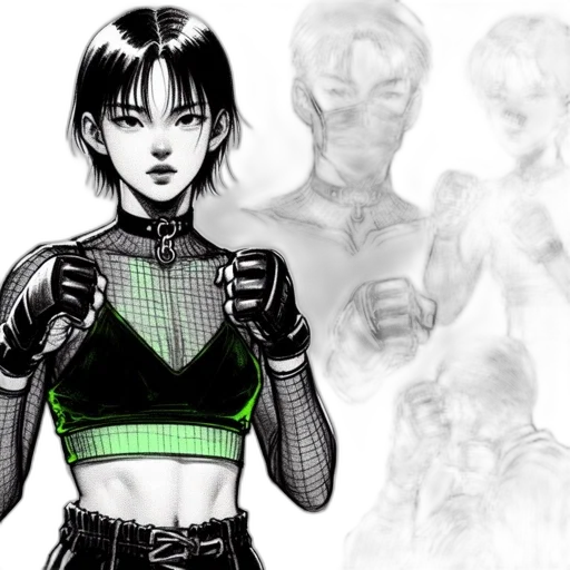 comic book art, cyberpunk, concept art, fantasy art transparent PNG cut-out