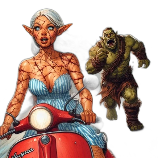 concept art, fantasy art, comic book art, pixel art transparent PNG cut-out