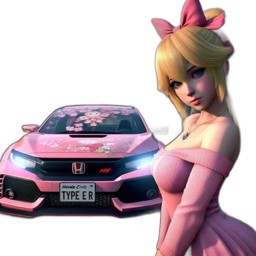 car, concept art, 3d render, anime transparent PNG cut-out