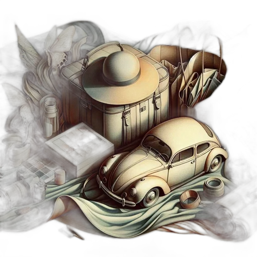 car, hat, concept art, fantasy art transparent PNG cut-out