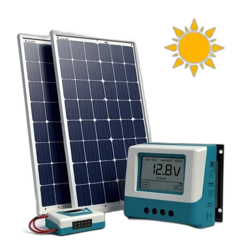 solar, panel, system, displayed transparent PNG cut-out