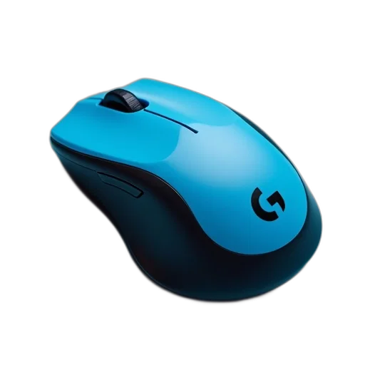 3d render, photorealistic, blue, logitech transparent PNG cut-out