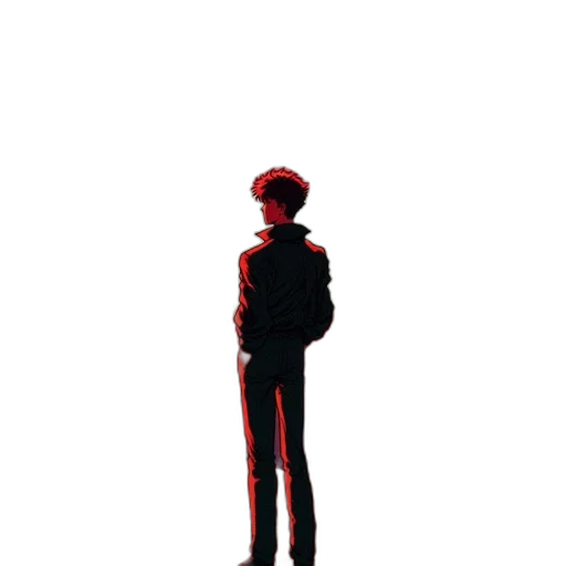 jacket, robot, staff, creature transparent PNG cut-out