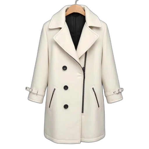 jacket, monochrome, white, peale transparent PNG cut-out