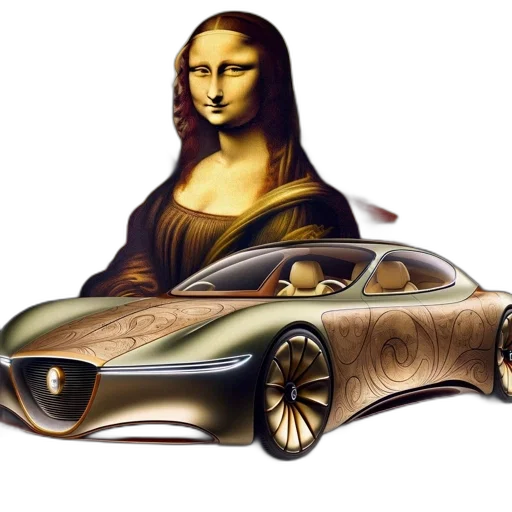 car, 3d render, concept art, photorealistic transparent PNG cut-out
