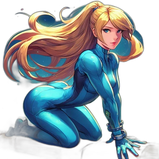 robot, hair, anime, comic book art transparent PNG cut-out